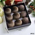 Velvet Rhinestone Christmas Ornaments Exquisite Luxury Christmas Decorations Tree Pendants Gift Box Oasis Select Tan