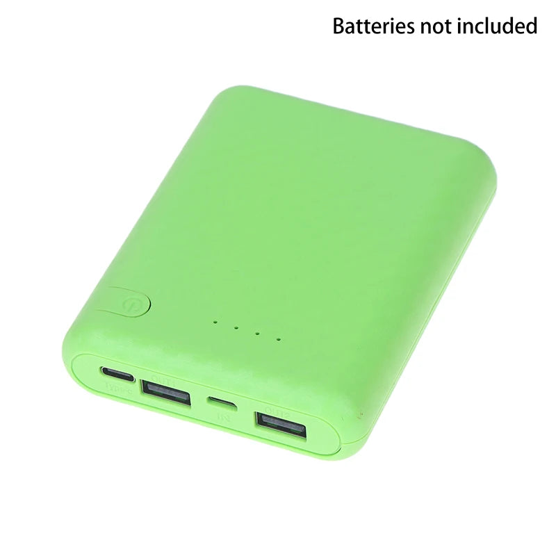 4 Slots 18650 Battery Box Case DIY Power Set Material Mini Solderless Power Supply Housing For Home Go Out And Other Occasions Oasis Select Green