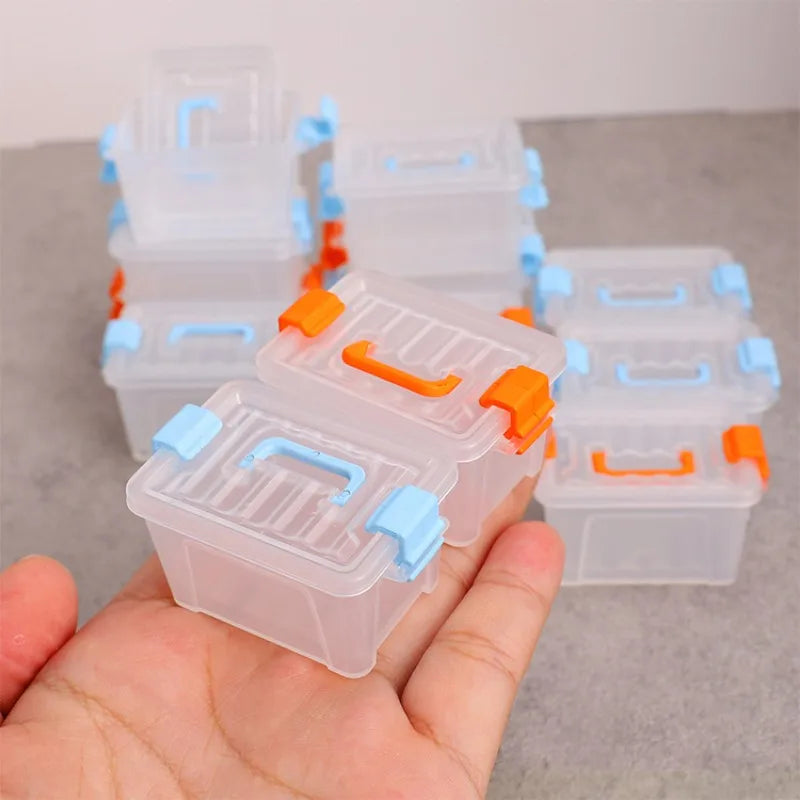 5 Mini Suitcase Storage Boxes Transparent Small Item Organizer DIY Miniature Scene Decor Photography Props Handcraft Essentials Oasis Select