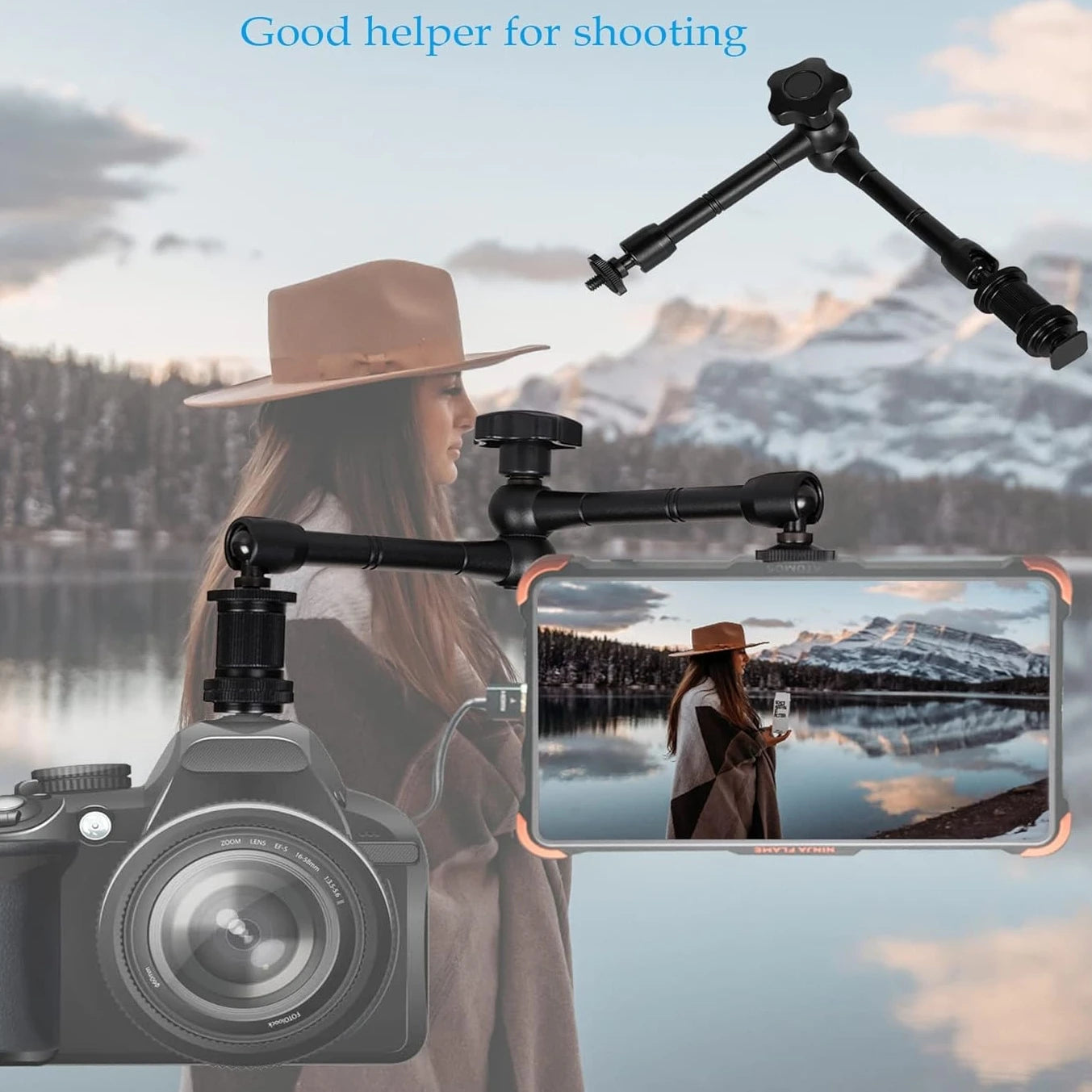 11" Magic Arm Articulating Metal Arm & Super Clamp | VeFly