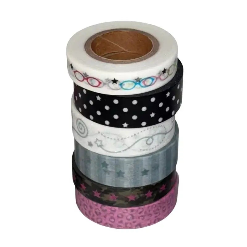 Aesthetic Polka Dot Adhesive Tape Pack 1/6Pcs INS Style Easy Tear No Residue for Journaling Scrapbooking DIY Art Oasis Select