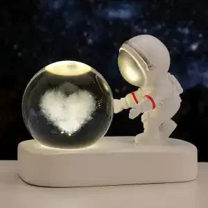 Astronaut Night Light Desktop Small Ornaments Decorative Crystal Ball