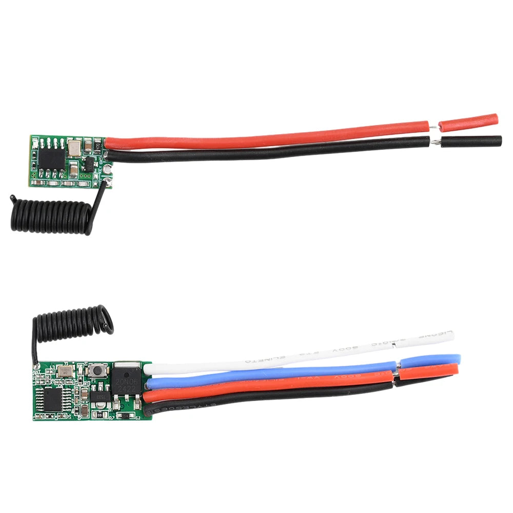 DC 3V-24V Wide Voltage Universal RF Module Miniature Wireless Transmitter-Receiver Module 433MHZ Transmitter LED Remote Control Oasis Select