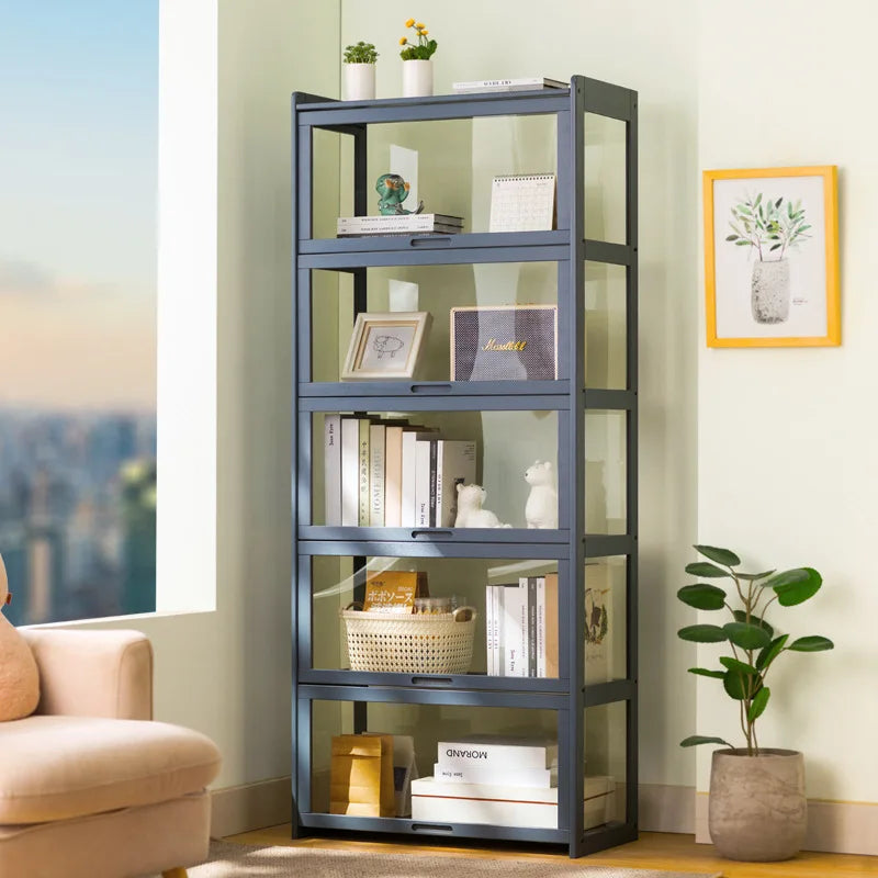Bookshelf Shelf Floor-to-ceiling bookcase Reading shelf Children's household living room Simple solid wood multi-layer storage Oasis Select