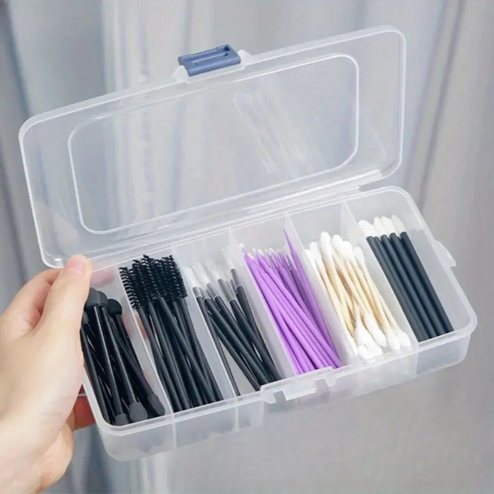 2pcs Durable Hair Clips Storage Box Clear Plastic Jewelry Organizer Household Travel Dust Proof Supplies With Dust Proof Lid Oasis Select