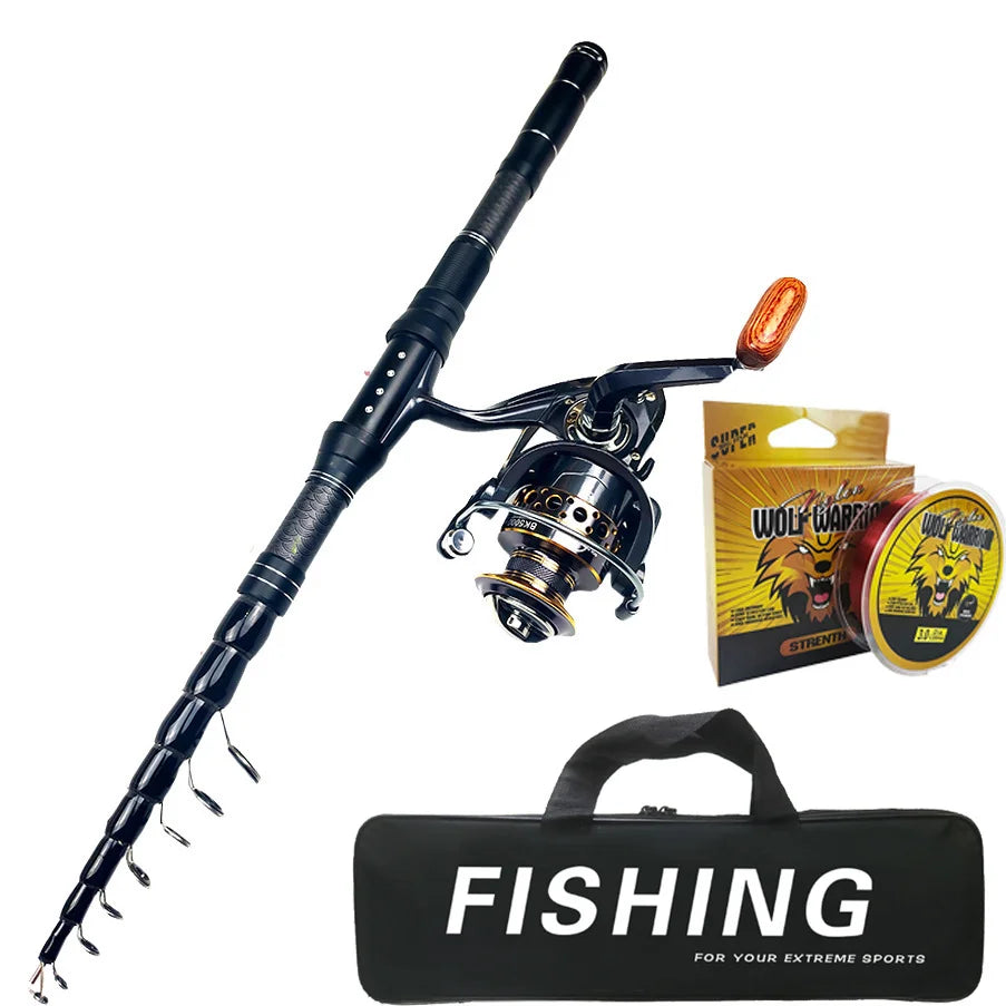 Ultra short circuit fishing rod set, long-range throwing fishing reel, fishing rod bag combination, carbon fiber telescopic sea Oasis Select A 3.0 m