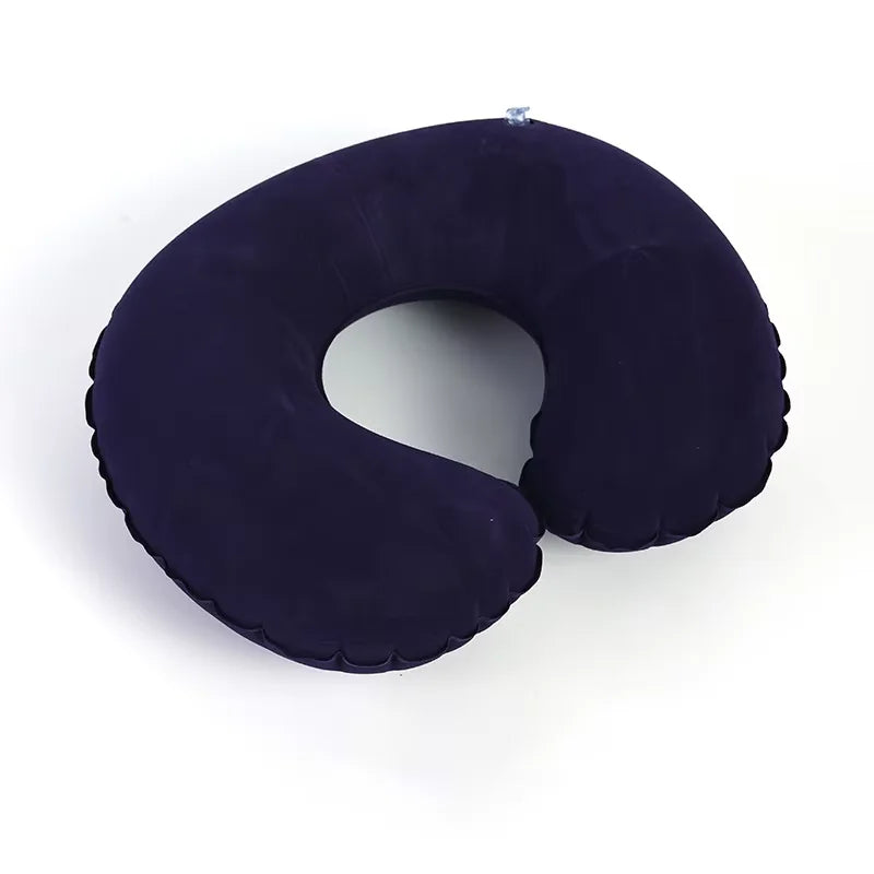 Inflatable C-Shaped Travel Neck Pillow | Portable PVC Cushion Inflatable Travel Pillow Oasis Select black