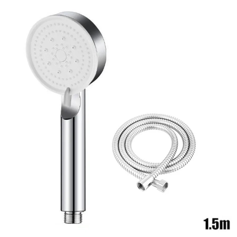 Showerhead bathroom portable heads showers showerhead common interface replete for shower accessories five modes multi color Oasis Select Silver suit B