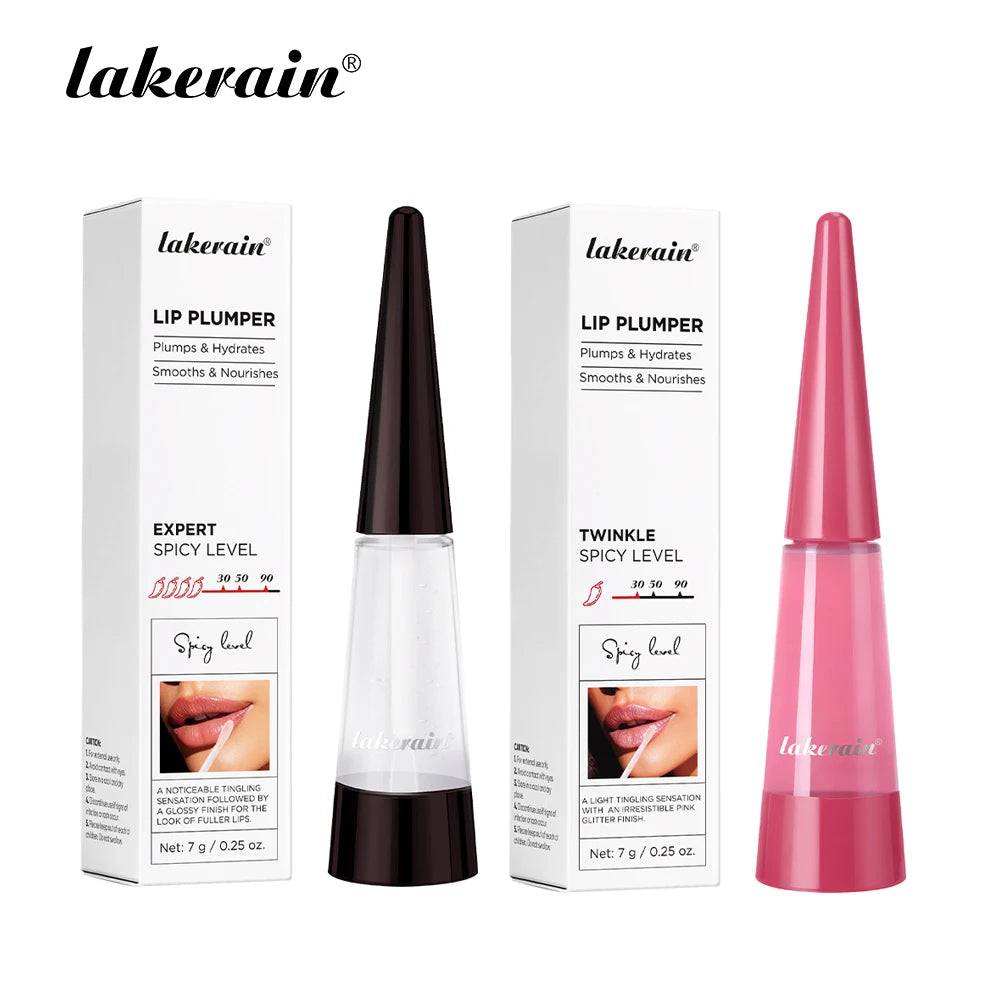 Lakerain Lip Plumper Deep Hydration Long-Lasting Nourishment High-Shine Gloss Shining Voluminous Finish Lip Moisturizing Liquid Oasis Select Set 2