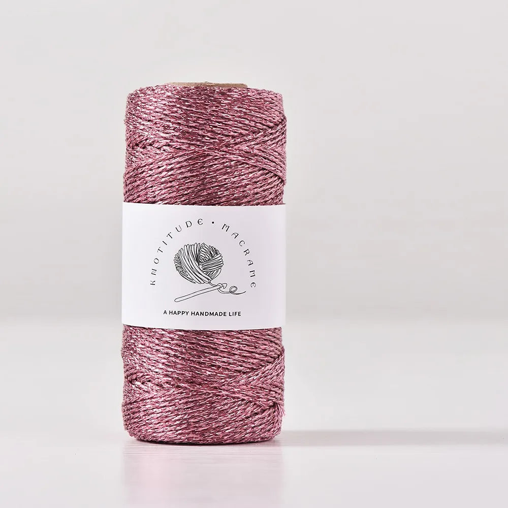 1mm Metallic Yarn Knitting Crochet DIY Handmade Hand-woven Wire 100M Multicolor Gift Wrapping Rope Sewing Accessories Oasis Select Pink