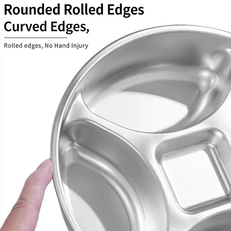 Stainless Steel Divider Tray Kitchen Cooking Food Preparation Plate Condiment Plate Oasis Select