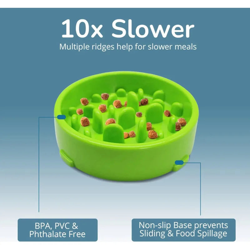 Slow Feeder and Lick Mat Bundle, Slow Feeder Dog Bowls BPA Free Food Safe Materials PVC Lead & Phthalate-Free Lick mat for Dogs Oasis Select
