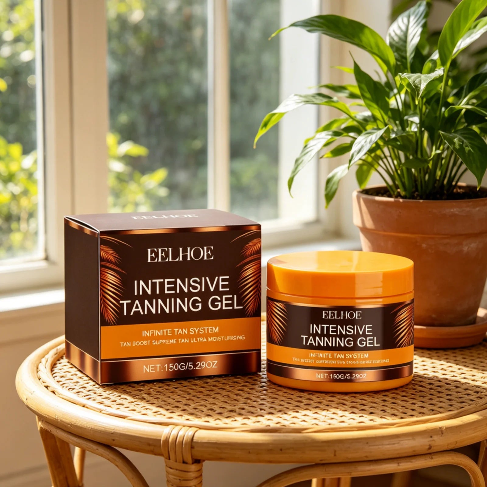 EELHOE Intensive Tanning Gel Long Lasting Moisturizing Smoothing Skin Softening Even Skin Tone Gentle Formula Self Tanning Gel Oasis Select