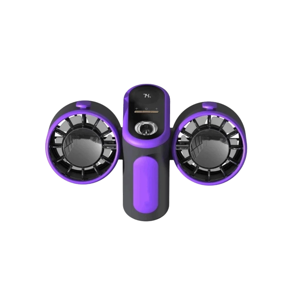 Heavy Duty Turbo Waist Fan High Power High Airflow Dual-Head Fan Industrial Grade Dual Turbo Head Portable Circulator Fan Oasis Select Purple