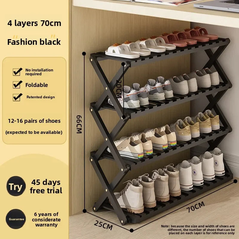 Simple Shoe Rack Household Door Dormitory Folding Installation