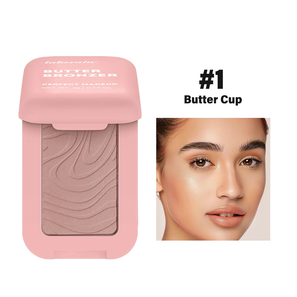 Matte Natural Butter Blush Single Color Cheek Tint Waterproof Face Contouring Cosmetics Blush Powder Face Soft Female Makeup Oasis Select 1 1