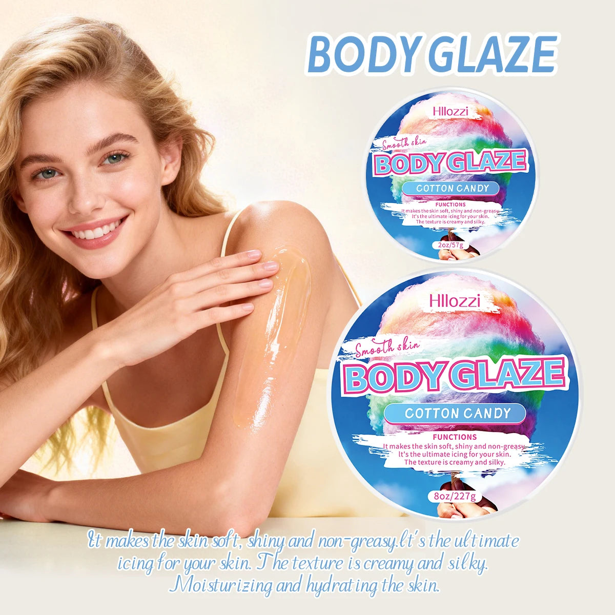 8oz 2oz body glaze marshmallow Moisturizes, protects, and repairs the skin make the skin appear lighter, brighter Oasis Select