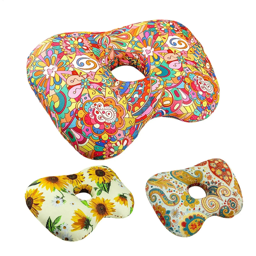 Cotton Filling Ear Piercing Pillow Breathable Ergonomic Pillow With Ear Hole Portable Comfortable Earring Pillow For Side Sleep Oasis Select