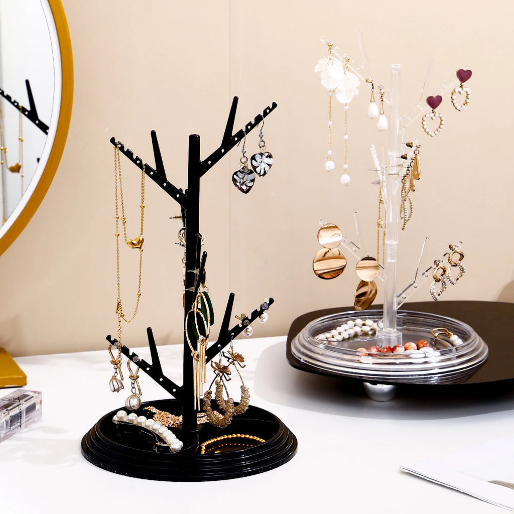1pc detachable jewelry storage rack plastic creative tree shaped decoration hanging necklace bracelet ring earring organizer Oasis Select