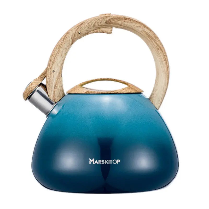 Stainless Steel Whistling Kettle Household Large Capacity Water Boiler Suitable for Gas and Induction Cooker Oasis Select Gradient blue-green