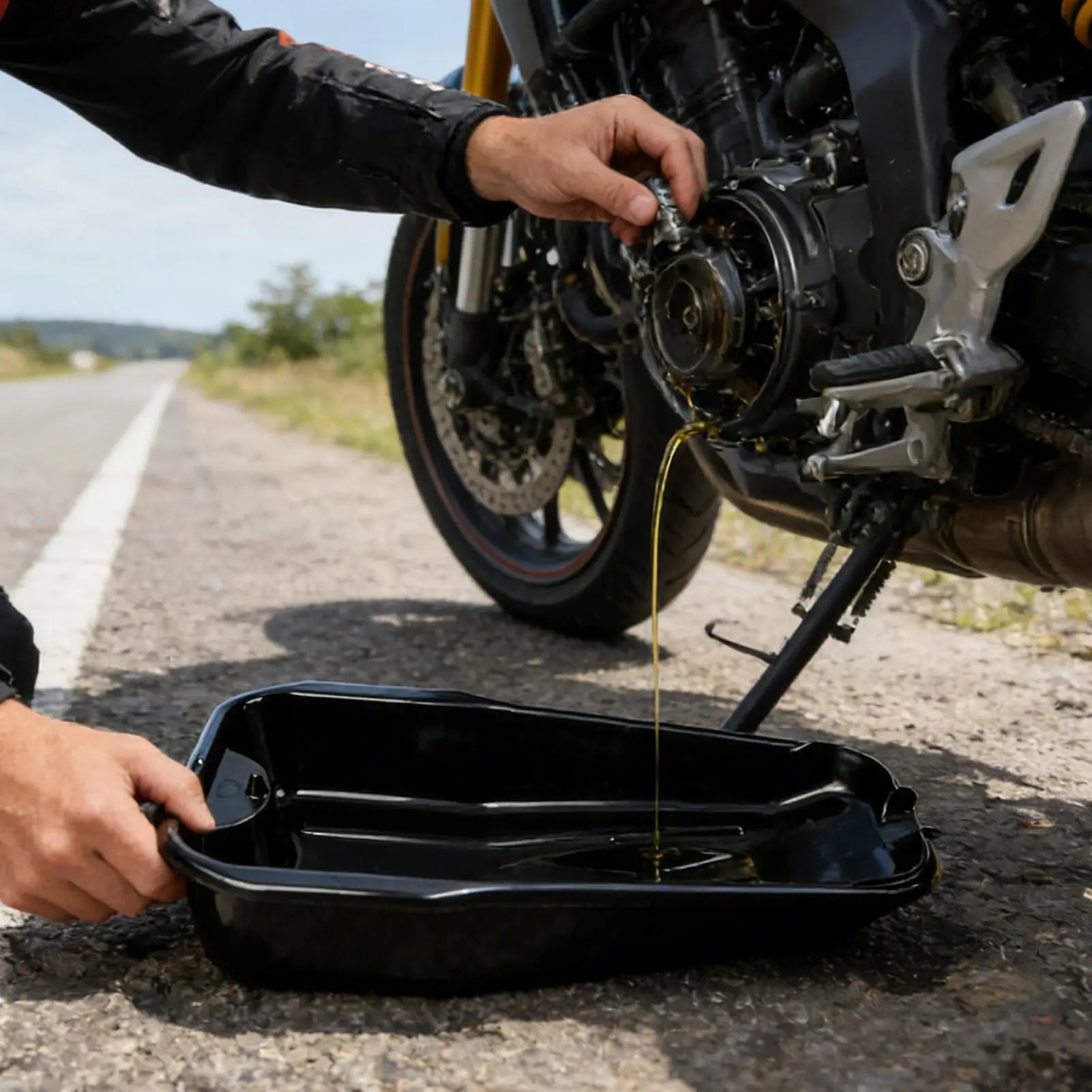 Automotive Repair Oil Container Oil Drain Pan Large Capacity Leak-Proof for Garage Vehicle Service Engine Maintenance Workshop Oasis Select