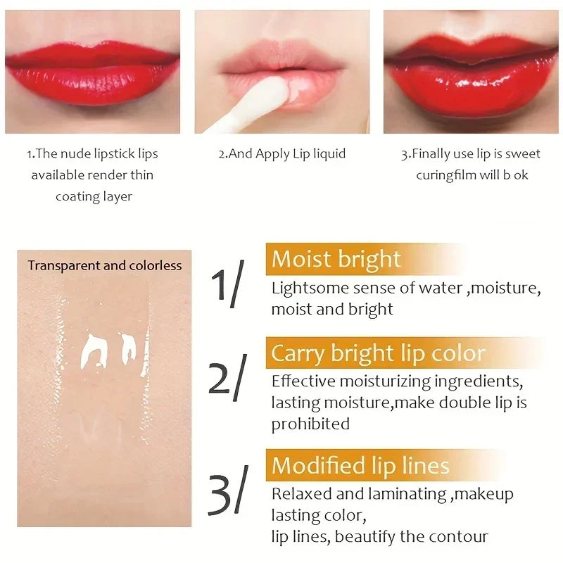 1/2PCS Transparent Lip Gloss Plumping Lip Oil - Moisturizing Repairing Fine Line Reducer Brighten Enhance Lip Serum for Lip Care Oasis Select