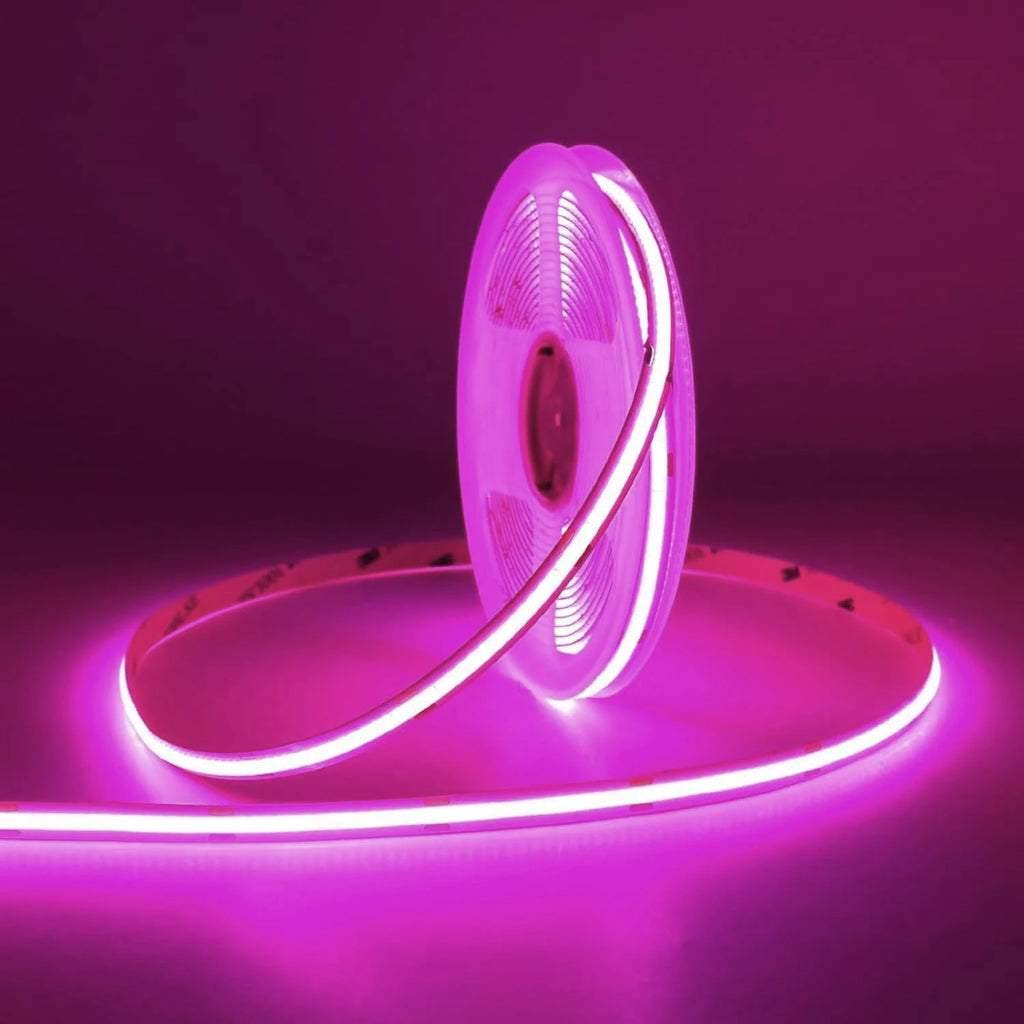 DC 12V 24V 8MM COB LED Light Strip Room Decoration 320LEDs/m Led Tape High Density Flexible 3000K 3500K 4000K 6000K Oasis Select Purple 12V 0.5m