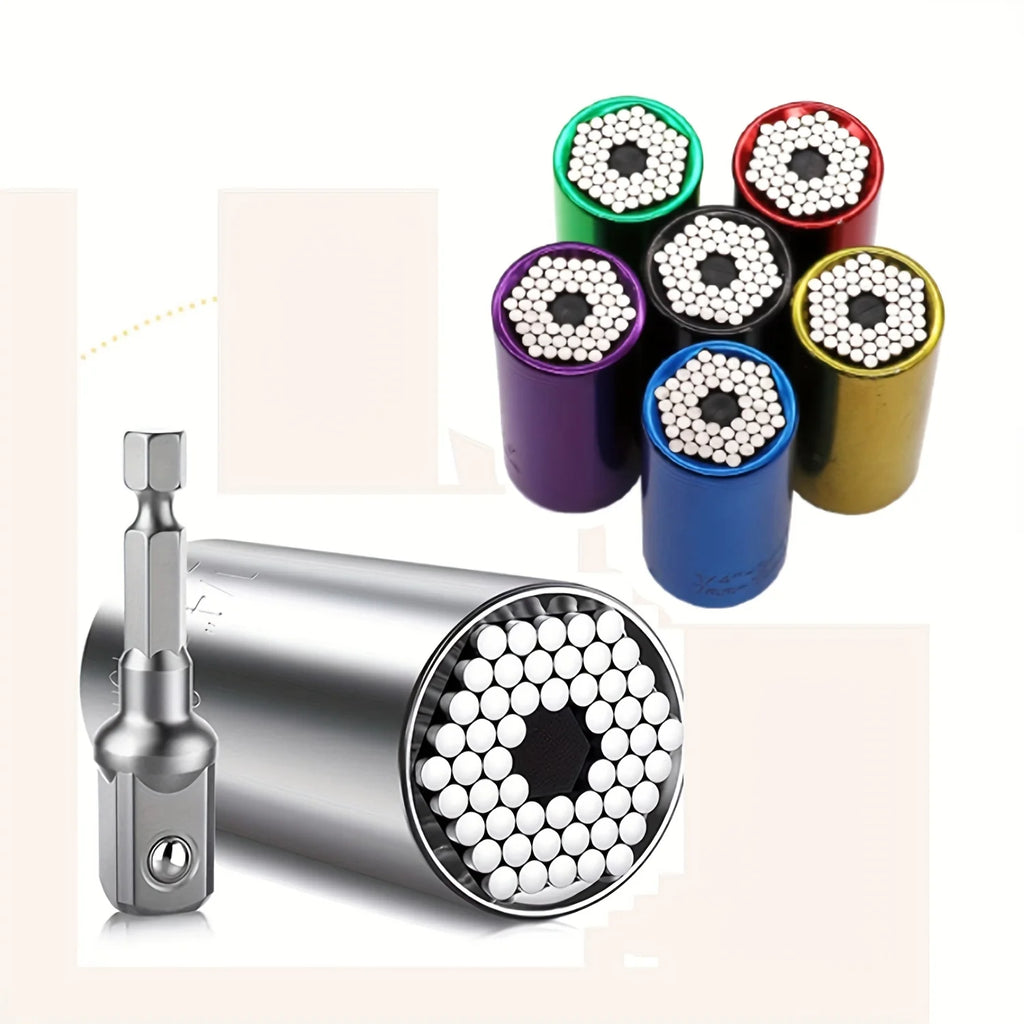 Universal Socket Wrench Set 7-19mm with 3/8-inch Professional Impact Socket Adapter Multi- Nut Tightening Quick Ratchet Stand Oasis Select
