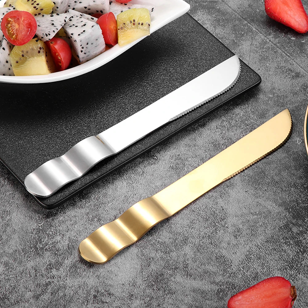 8-Pc Rose Gold Stainless Steel Wedding Cake Knife Set Cake Knife Set Oasis Select