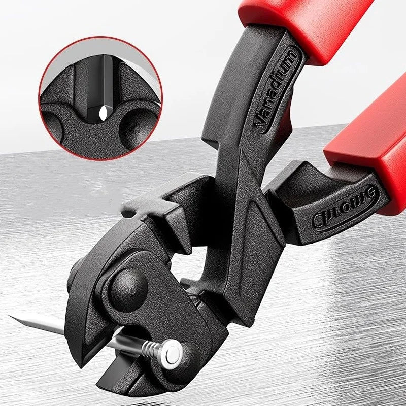 1Pcs Mini Bolt Cutter, Made of Chrome-Vanadium Alloy Steel Fast and Sharp Labor-Saving Operation Used To Cut Wire Bar Steel Oasis Select