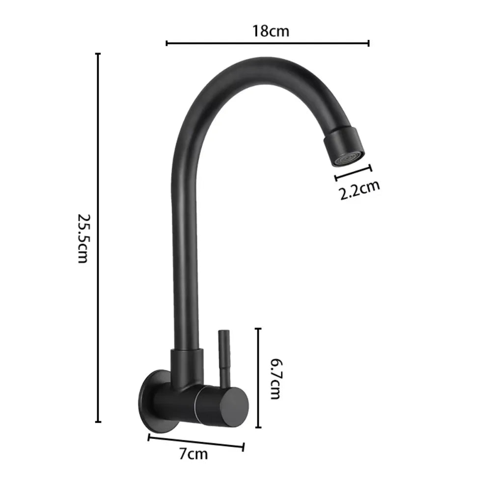 Universal Plastic Kitchen Faucet Rotating Black Single Cold Water Taps Single Handle Flexible Water Tap Nozzle Tap Sink Oasis Select