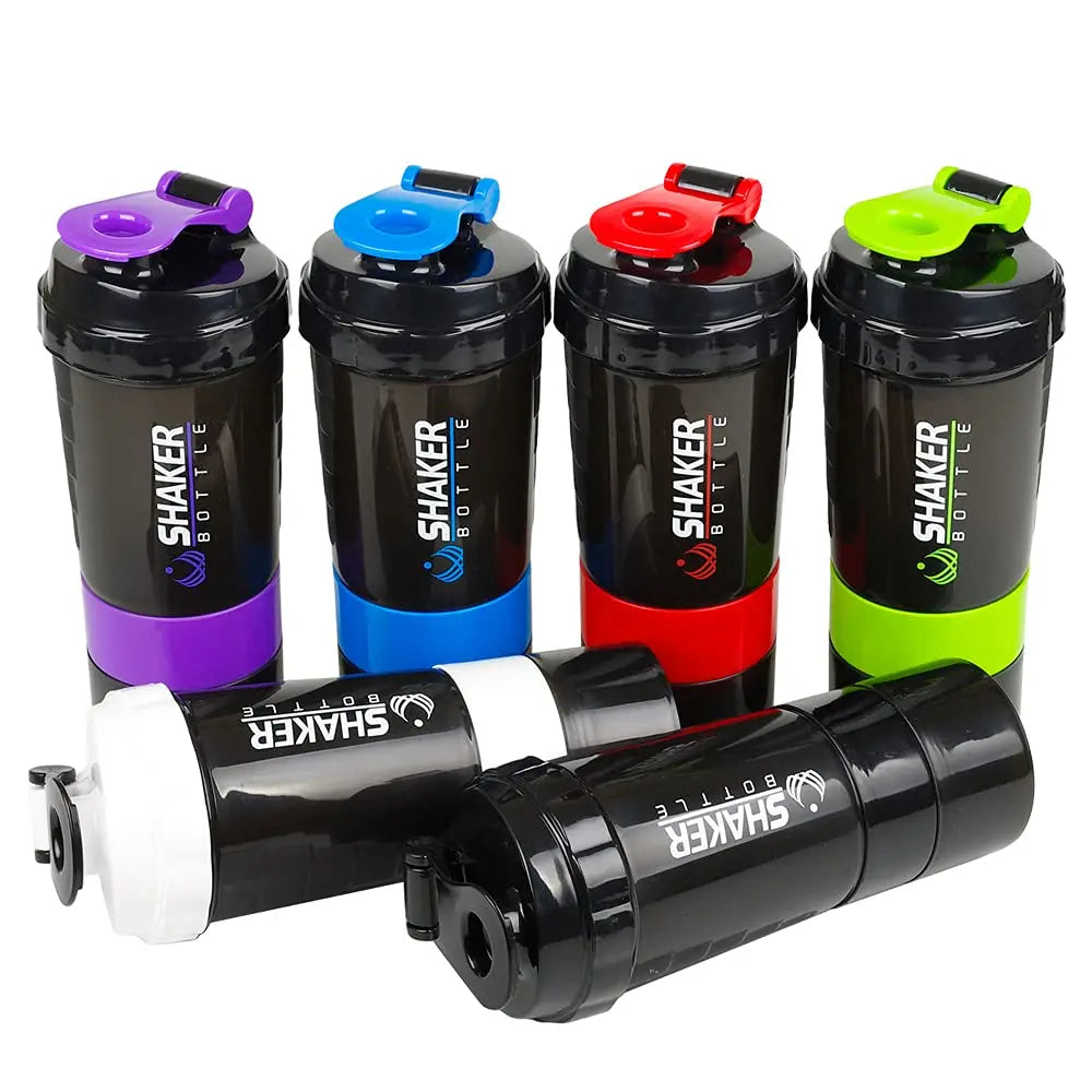 3 Layers Shaker Protein Bottle Powder Shake Cup Large Capacity Water Bottle Mixing Cup Body Building Exercise Mixing Bottle Oasis Select