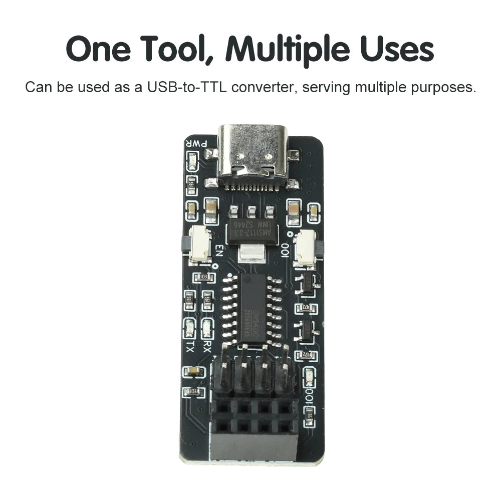 ESP-01/01S Wireless Transparent Transmission Module ESP8266 Serial to WiFi Adapter Module USB Converter Adapter Type-C Interface Oasis Select