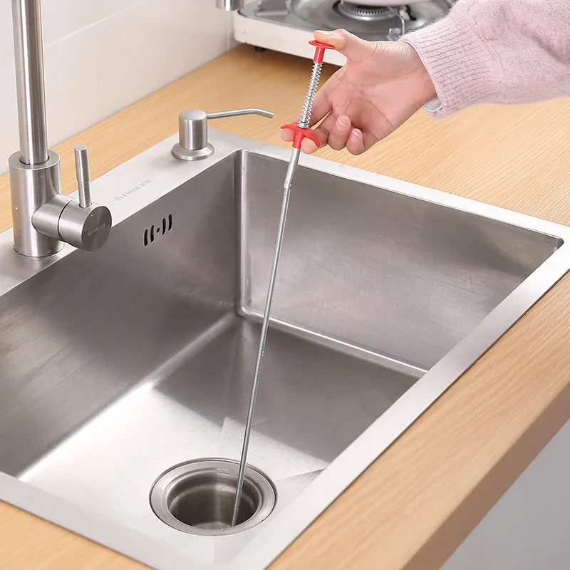 Plumbing Four-claw Hook Dredger Sewer Toilet Tool Manual Grab Hair Cleaning Clogging Pipe Dredging Clamp Household Supplies Oasis Select