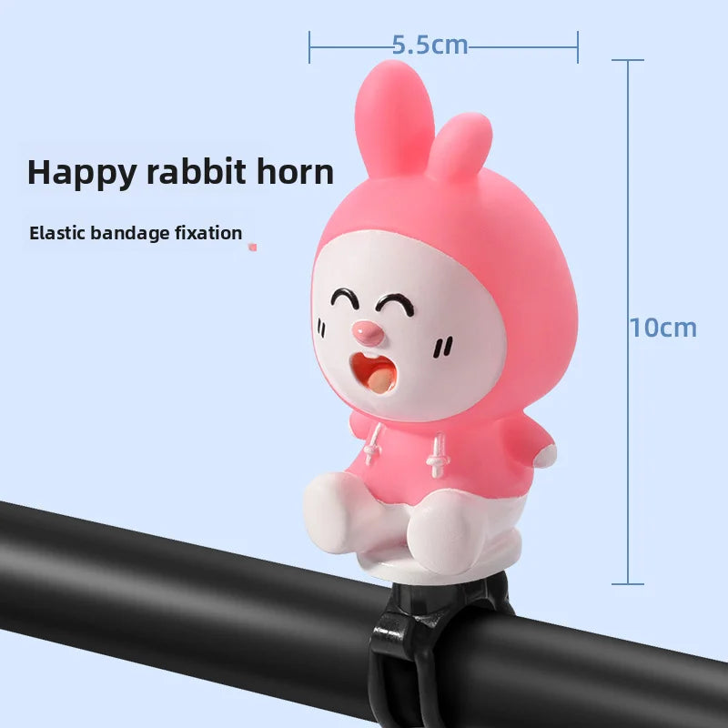 Children's balance car air horn bicycle bell super loud sliding car horn universal cute cartoon bell decoration Oasis Select happy bunny