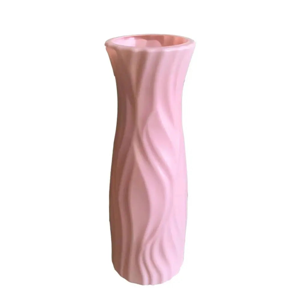 Nordic Plastic Flower Vase | Ceramic-Look Home Décor