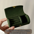 Exquisite portable jewelry storage box for Christmas, anti-oxidation luxury gift box for travel, business trips, and business Oasis Select green