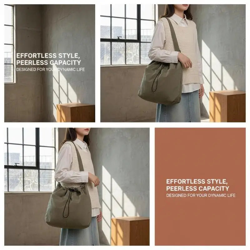 1PC Large Capacity Versatile Shoulder Bag For Women's Summer Popular Lightweight Crossbody Bag Minimalist Tote Handbag Oasis Select