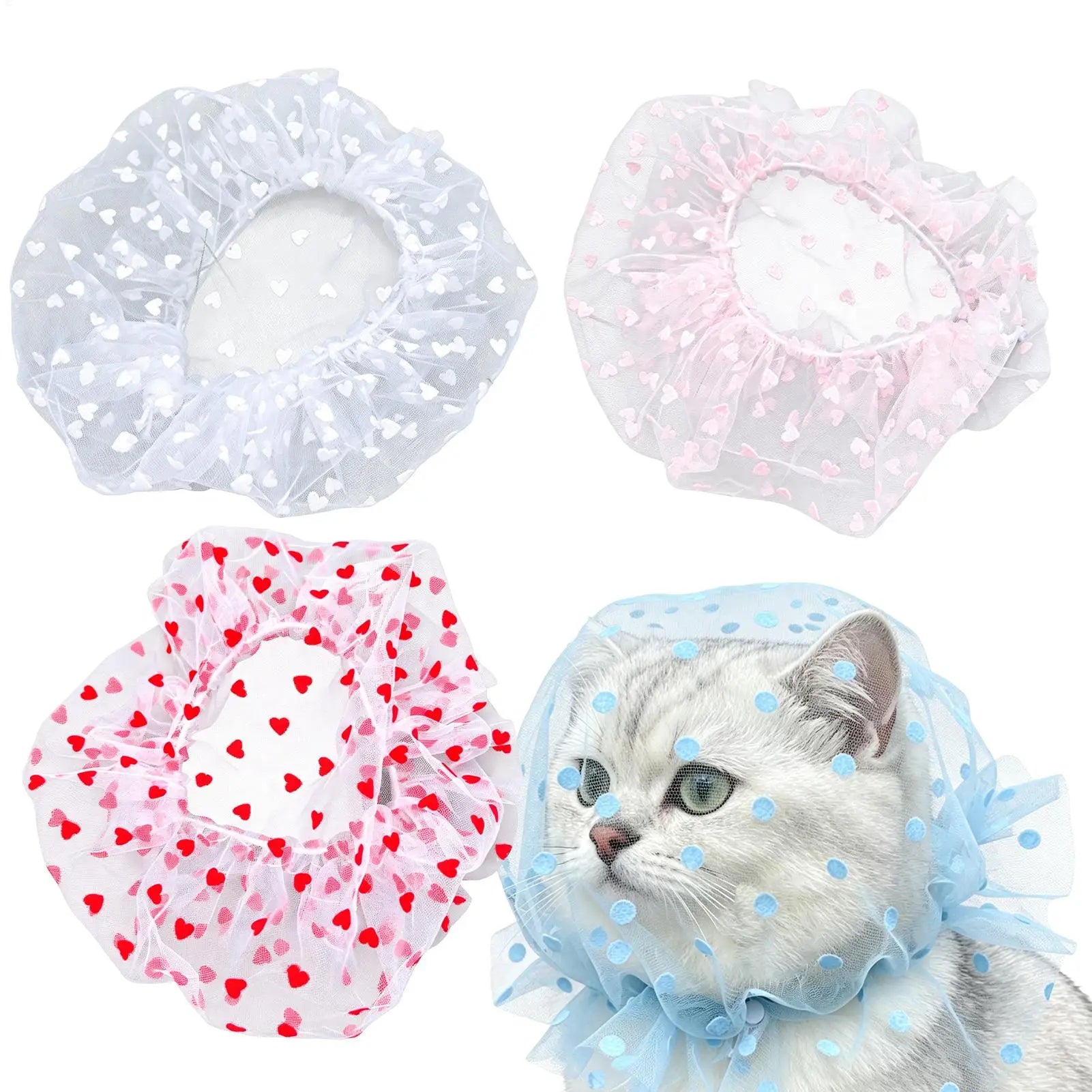 4Pcs Pet Mesh Head Cover For Dogs Anti-Eating Stray Headgear Breathable Portable Outdoor Walking Muzzle Sleeve Pet Accessories Oasis Select