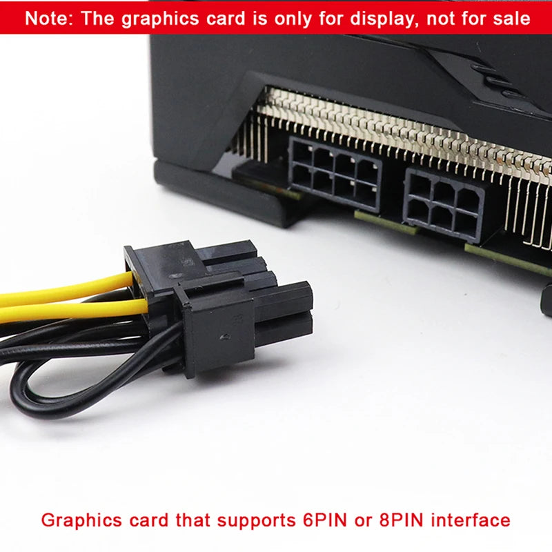 1Pc 15Pin SATA Male to 8Pin(6+2) PCI-E Power Supply Cable 20cm Graphics Card Power Converter Cable Oasis Select
