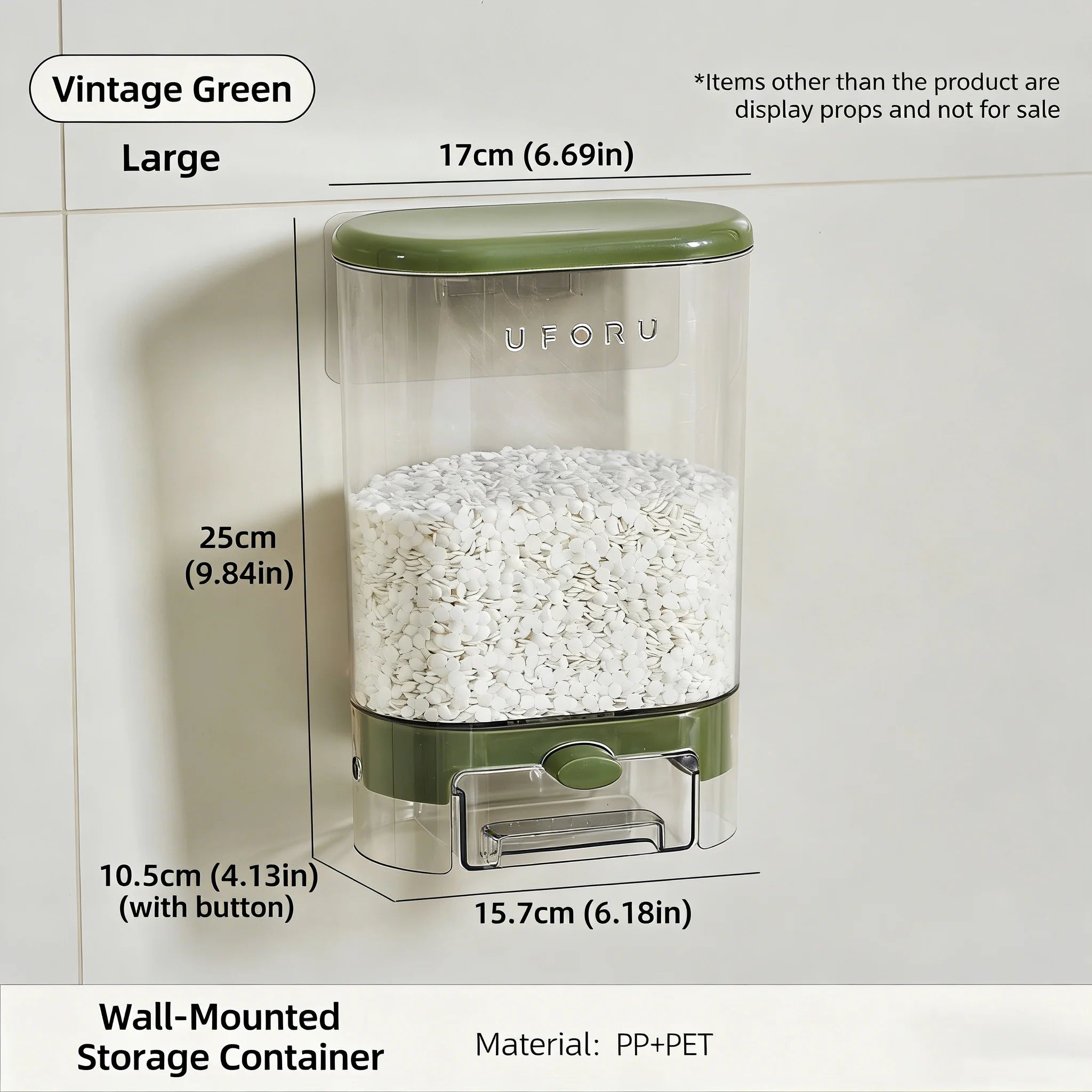 Laundry Detergent Dispenser, Scent Booster Beads Dispenser for Laundry Room Organization, Suitable for Beads, Stain Remover Powd Oasis Select Green L