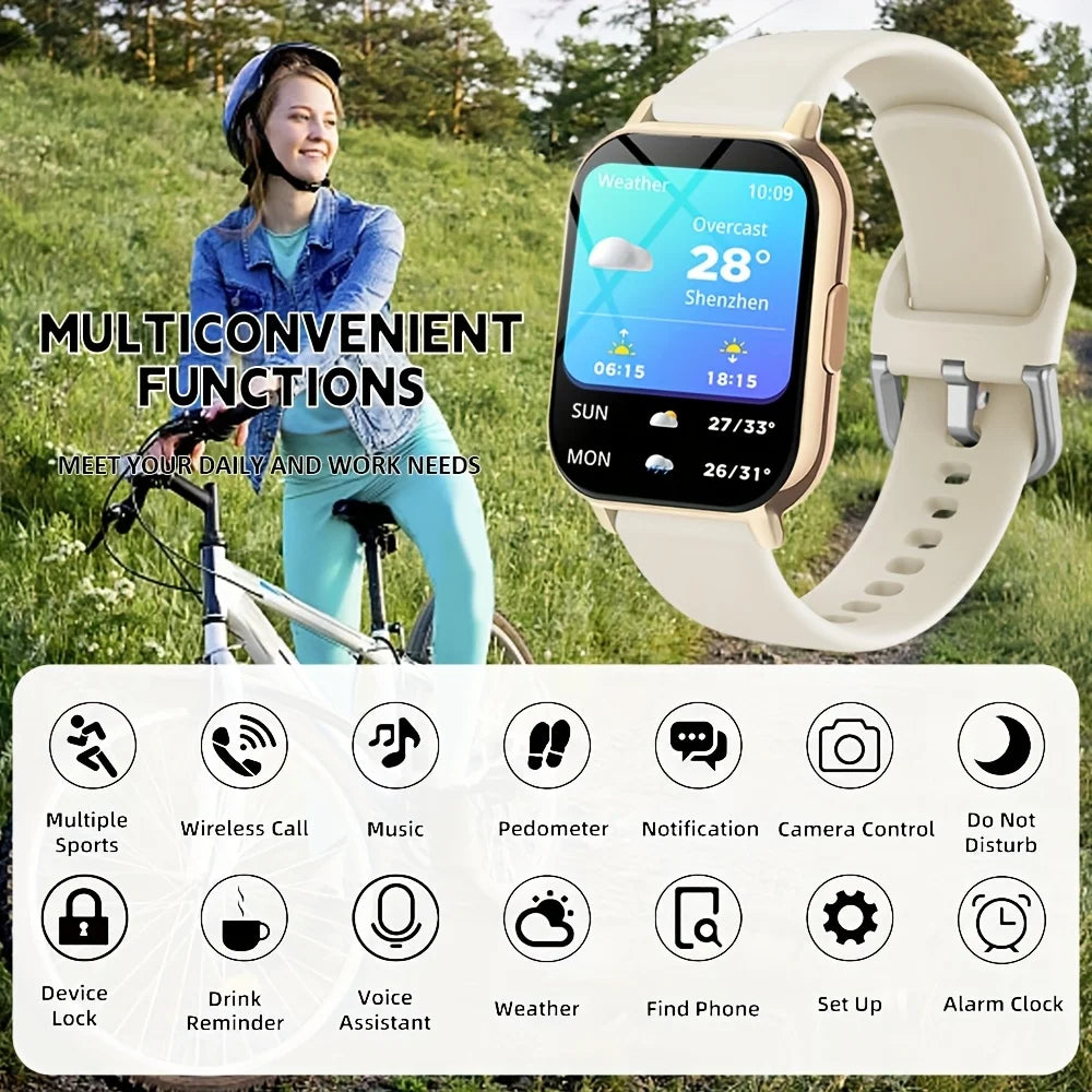 Smartwatch 1.81" Touch Screen | Call, Message & Weather Alerts
