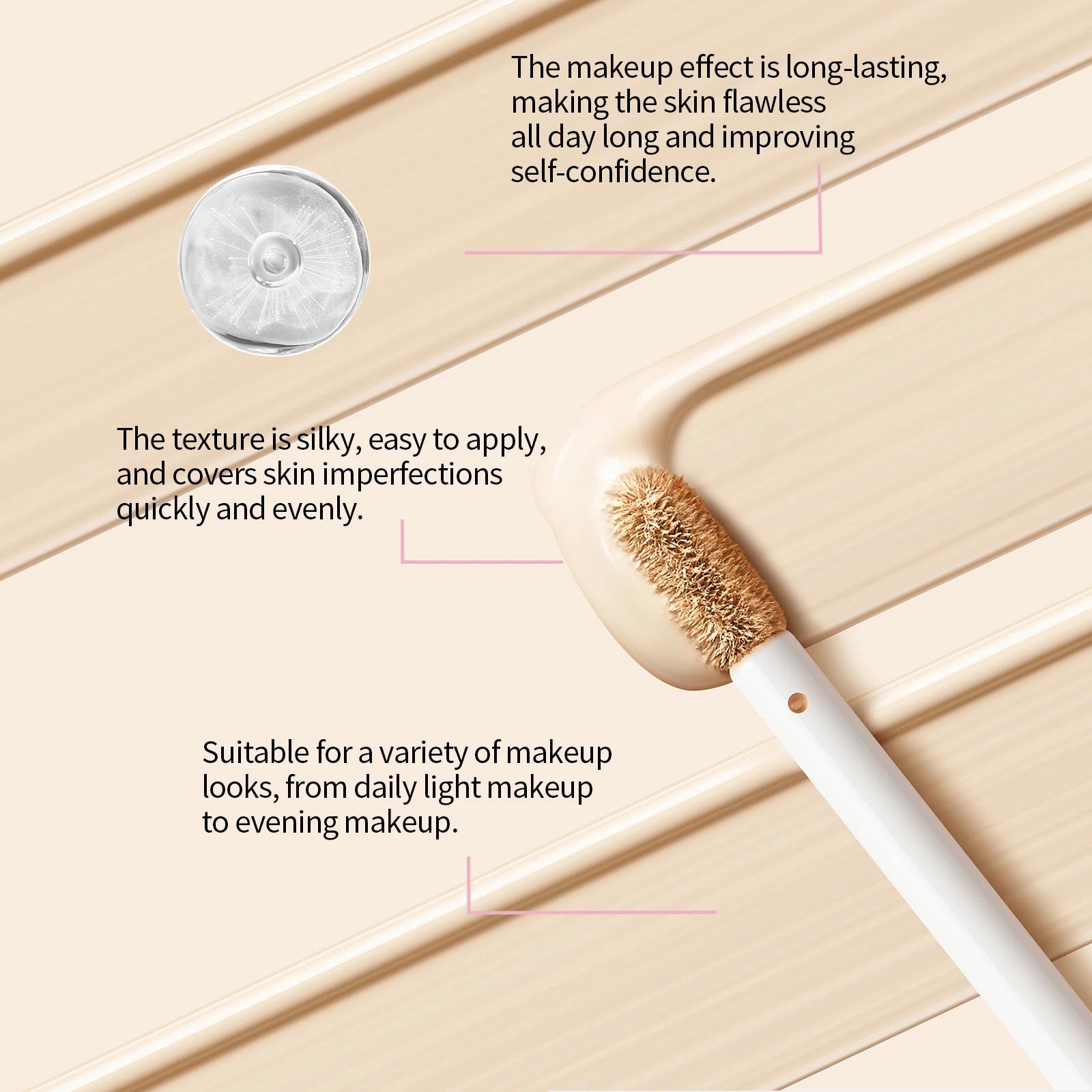 Foundation Concealer Improve Skin Elasticity Brighten Complexion Not Easy Remove Makeup Moisturizing Liquid Hydrating Corrector Oasis Select