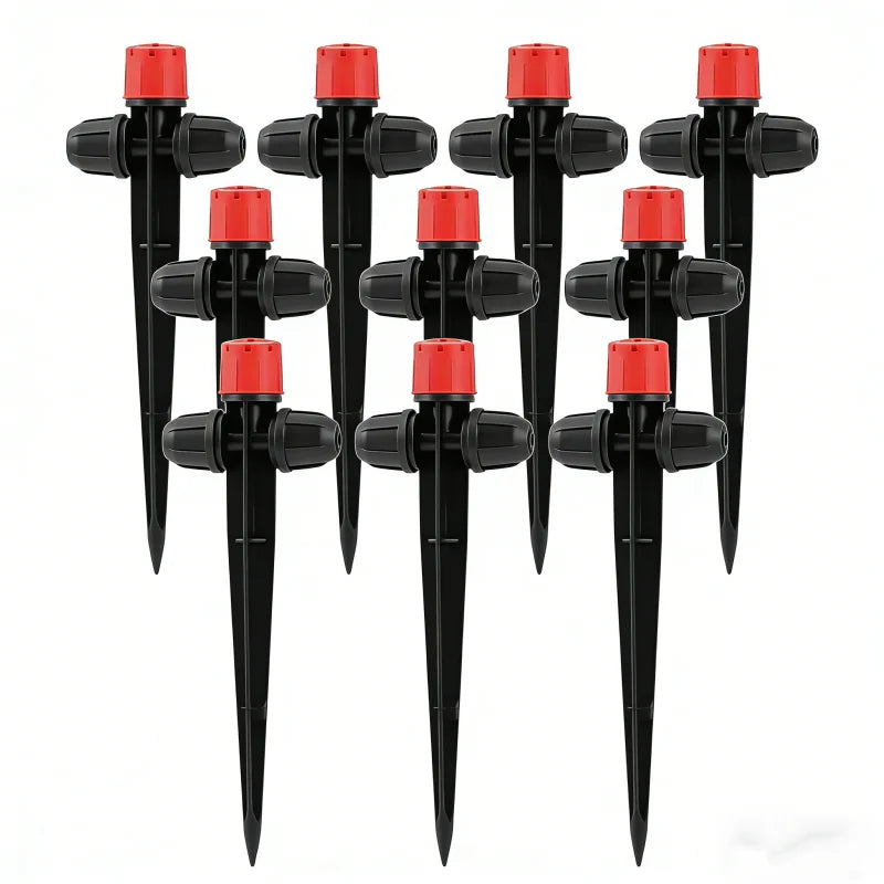 360° Adjustable Spike Dripper Sprinkler | Garden Irrigation Set