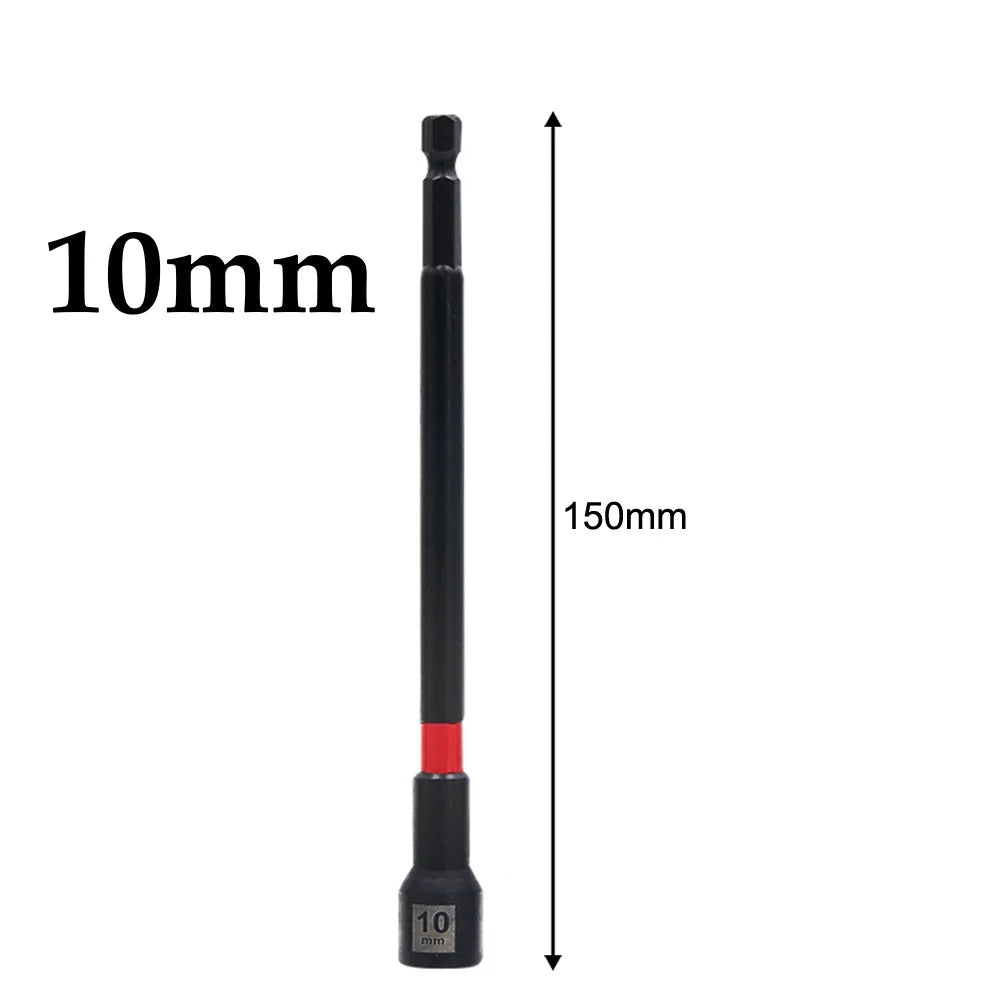 5PCS 6 Inch Magnetic Long Nut Driver 8-14mm For Impact Drill Long Shank Nut Driver Bits Hex Socket Adapter Oasis Select 10mm