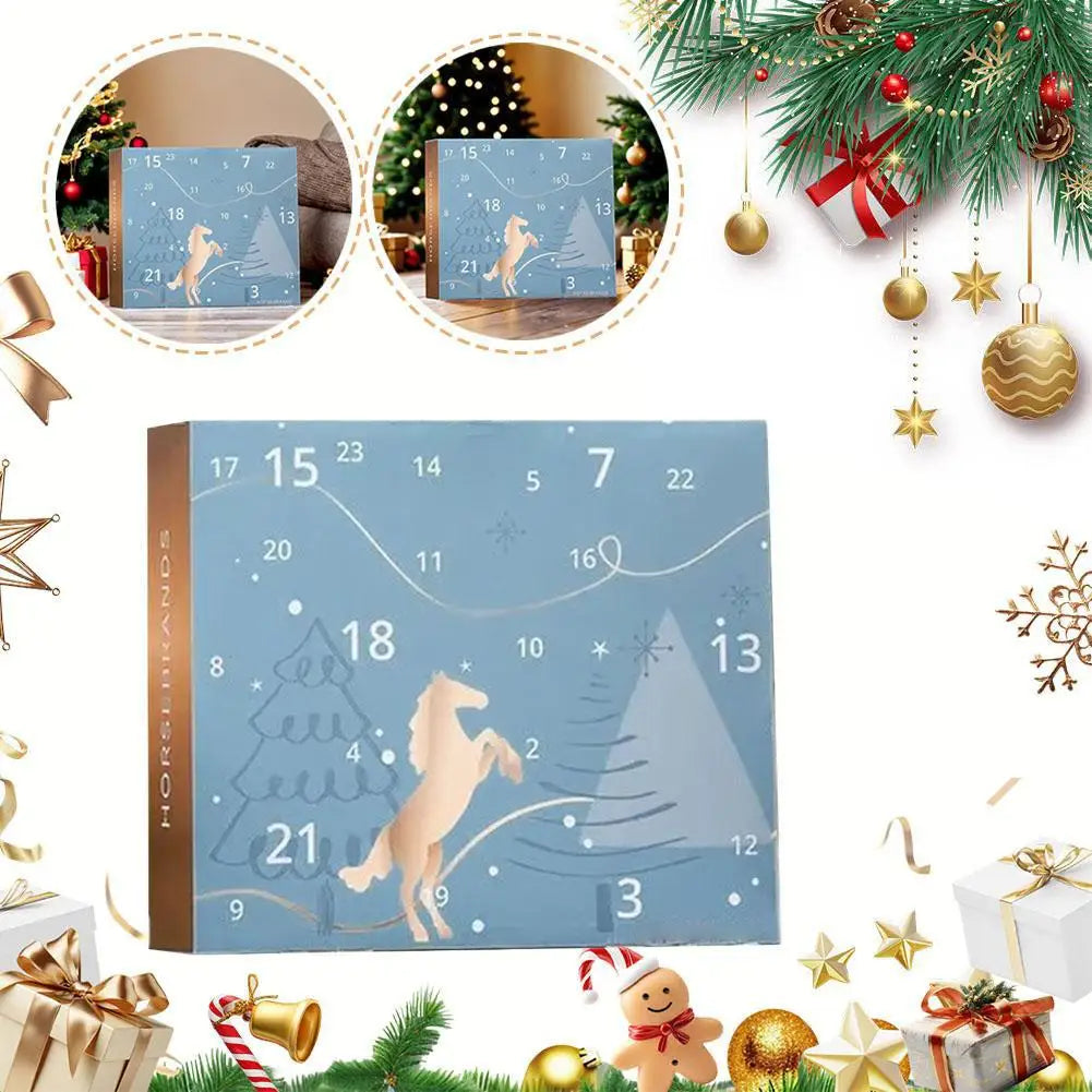 HORSEBRANDS Advent Calendar 2025 24 Days Countdown Surprises Gifts (7*Equipment, 9*Care, 5*Fashion, 3*Lifestyle) For Horse Love Oasis Select