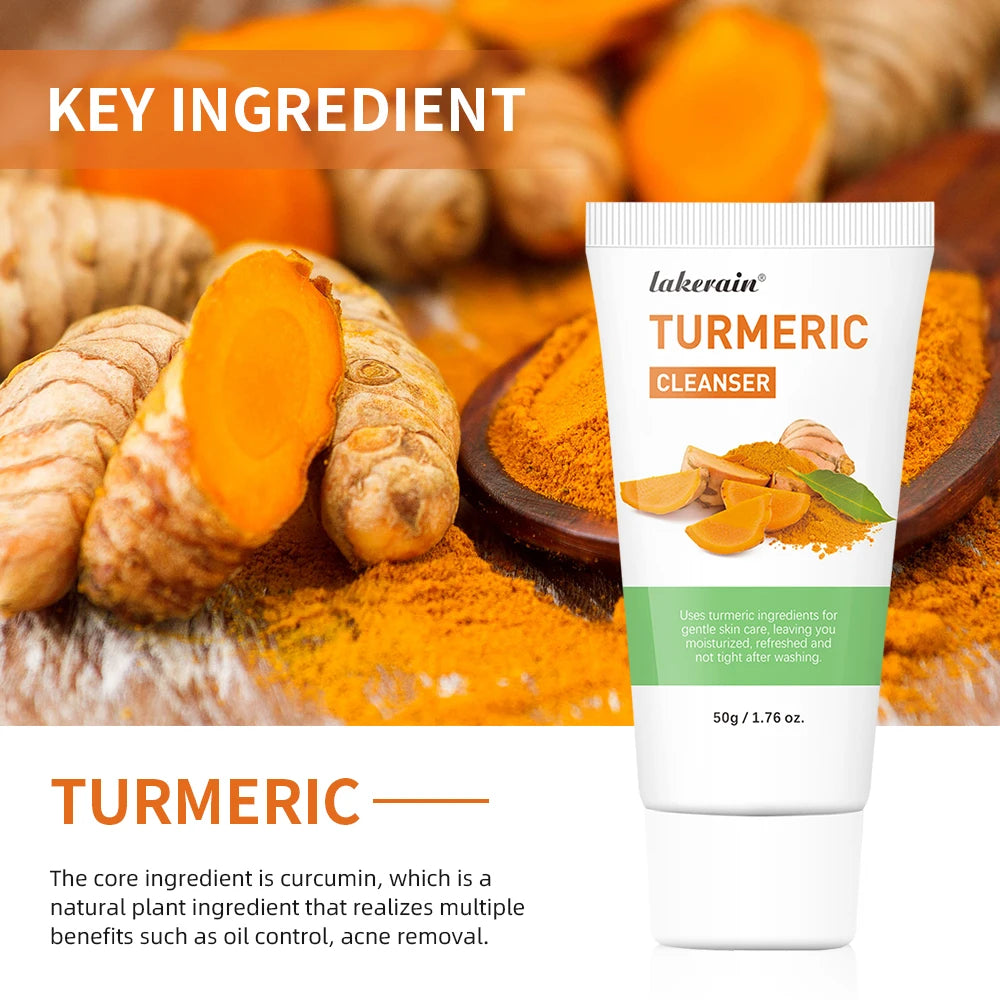 Turmeric Facial Cleanser – Oil Control, Deep Clean & Pore Refining