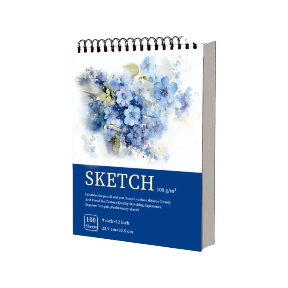 100 Sheets Coil Sketchbook Portable Easy To Tear Spiral Bound Artist Sketchbook Acid-Free Paper Perforated Pages Oasis Select Style-G