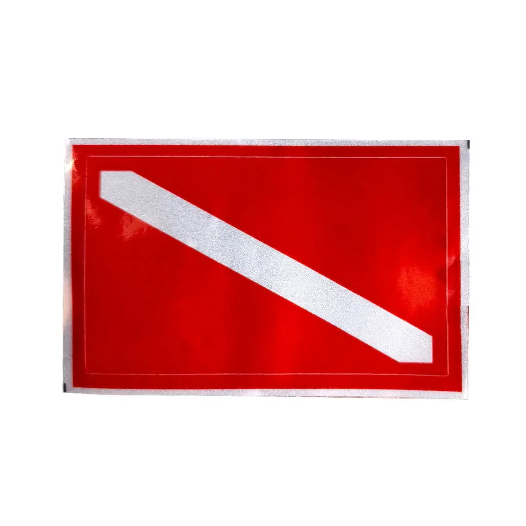 5PC Scuba Diver Flag Sticker Diver Down Flag Decal Weatherproof UV Resistant Vinyl Diving Sticker for Tanks Cars Laptops Bottles Oasis Select