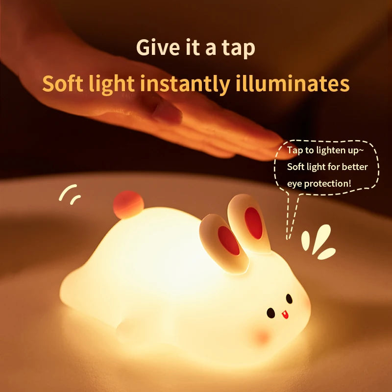 Animal Silicone Night Light – Rechargeable LED Kids Bedside Lamp Silicone Night Light Oasis Select